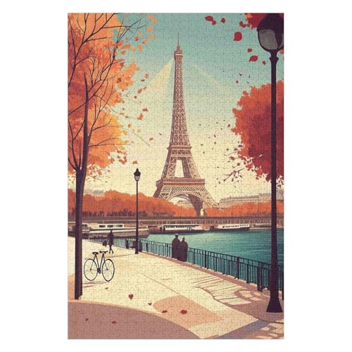 Puzzle 1000 Teile für Erwachsene, Eiffelturm, Puzzles für Erwachsene, Lernspiel, Herausforderung, Spielzeug, Kinder-26x38cm Puzzle 1000 Teile für Erwachsene, Eiffelturm, Puzzles für Erwachsene, Lernspiel, Herausforderung, Spielzeug, Kinder-26x38cm von GDFWB