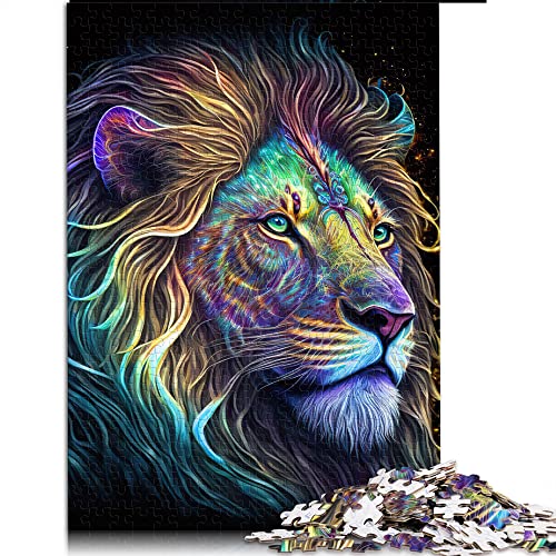 Puzzle 1000 Teile für Erwachsene Löwenpuzzle für Erwachsene Holzpuzzle Interessante Puzzles zum Stressabbau 75 * 50 cm von GDFWB