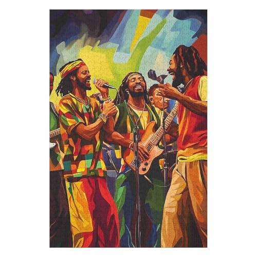 Puzzle 1000 Teile für Erwachsene Reggae Bob Marley Art Puzzles Klassisches Puzzle für Kinder ab Jahren-38x52cm Puzzle 1000 Teile für Erwachsene Reggae Bob Marley Art Puzzles Klassisches Puzzle für Kinder ab Jahren-38x52cm von GDFWB
