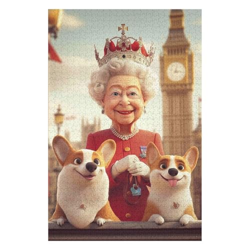 Puzzle 1500 Teile Queen Elizabeth Puzzles für Erwachsene Lernspiel Herausforderung Spielzeug für Kinder-57x87cm Puzzle 1500 Teile Queen Elizabeth Puzzles für Erwachsene Lernspiel Herausforderung Spielzeug für Kinder-57x87cm von GDFWB