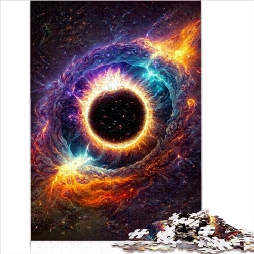 Puzzle 500 Pieces, Space Rainbow Ring Puzzle for Children, Wooden Puzzle, Home Art Decoration, 52 * 38cmD8T452K von GDFWB