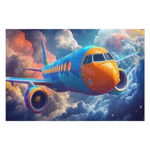 Puzzle Airplane 1000 Teile, Puzzle Für Erwachsene, Kinder, Jungen, Mädchen, Jugendliche 1000 PCS 75 * 50cm von GDFWB