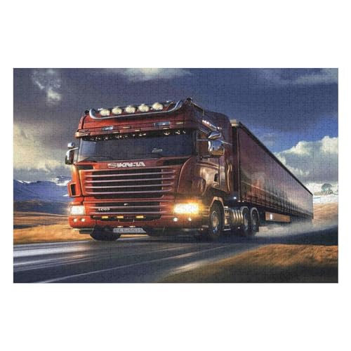 Puzzle Big Truck 1000 Teile, Puzzle Für Erwachsene, Kinder, Jungen, Mädchen, Jugendliche 1000 PCS-50 * 75cm von GDFWB