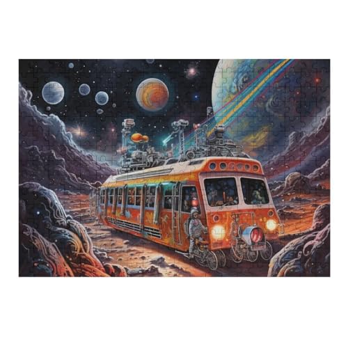 Puzzle Bus Auto 1000 Teile Puzzle für Erwachsene und Kinder Woodiness Puzzles Familienspaß Puzzle 75 x 50 cm 446g473 von GDFWB