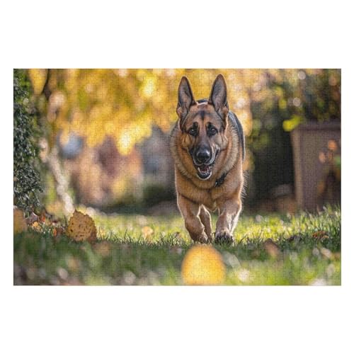 Puzzle Dog German Shepherd 1000 Teile, Puzzle Für Erwachsene, Kinder, Jungen, Mädchen, Jugendliche 1000 PCS von GDFWB