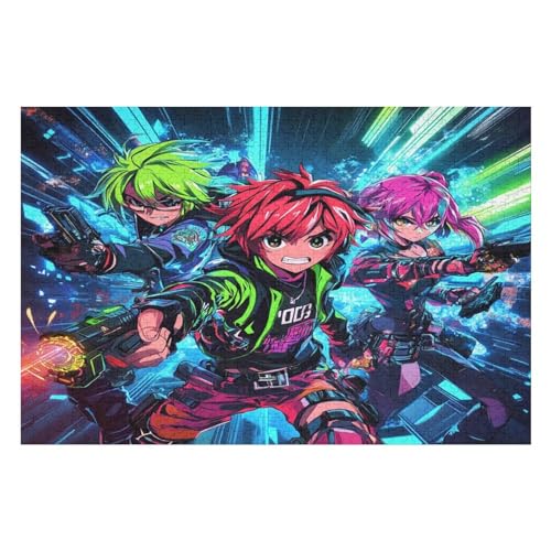 Puzzle Für Erwachsene, 1000 Teile Anime CharactersHerausforderung Tolle Geschenke Für Familien Passen Perfekt Zusammen 1000 PCS—75 * 50cm von GDFWB