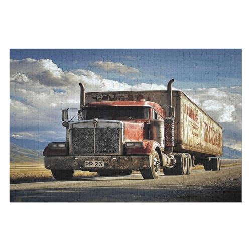 Puzzle Für Erwachsene, 1000 Teile Big TruckHerausforderung Tolle Geschenke Für Familien Passen Perfekt Zusammen 1000 PCS-50 * 75cm von GDFWB