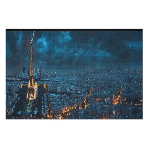 Puzzle Für Erwachsene, 1000 Teile Eiffel TowerHerausforderung Tolle Geschenke Für Familien Passen Perfekt Zusammen 1000 PCS 75 * 50cm von GDFWB