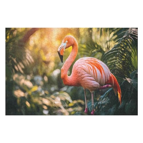 Puzzle Für Erwachsene, 1000 Teile FlamingoHerausforderung Tolle Geschenke Für Familien Passen Perfekt Zusammen 1000 PCS 38 * 52cm von GDFWB