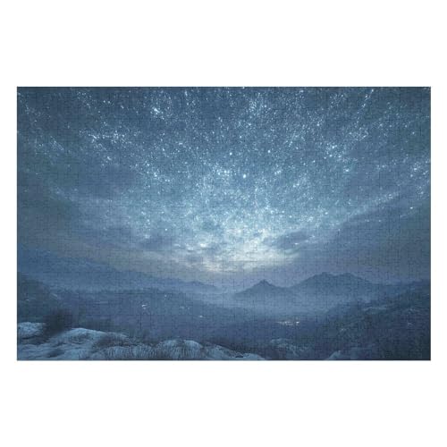 Puzzle Für Erwachsene, 1000 Teile Starry SkyHerausforderung Tolle Geschenke Für Familien Passen Perfekt Zusammen 1000 PCS-50 * 75cm von GDFWB