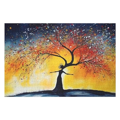 Puzzle Für Erwachsene, 1000 Teile Tree of LifeHerausforderung Tolle Geschenke Für Familien Passen Perfekt Zusammen 1000 PCS 50 * 70cm von GDFWB