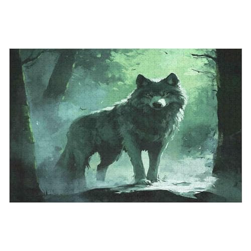 Puzzle Für Erwachsene, 1000 Teile WolfHerausforderung Tolle Geschenke Für Familien Passen Perfekt Zusammen 1000 PCS 75 * 50cm von GDFWB