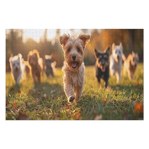 Puzzle Für Erwachsene, 1000 Teile Yorkshire TerrierHerausforderung Tolle Geschenke Für Familien Passen Perfekt Zusammen 1000 PCS 50 * 70cm von GDFWB