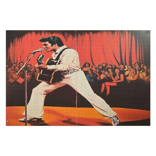 Puzzle Für Erwachsene, 2000 Teile Elvis PresleyHerausforderung Tolle Geschenke Für Familien Passen Perfekt Zusammen 2000 PCS—70 * 100cm von GDFWB