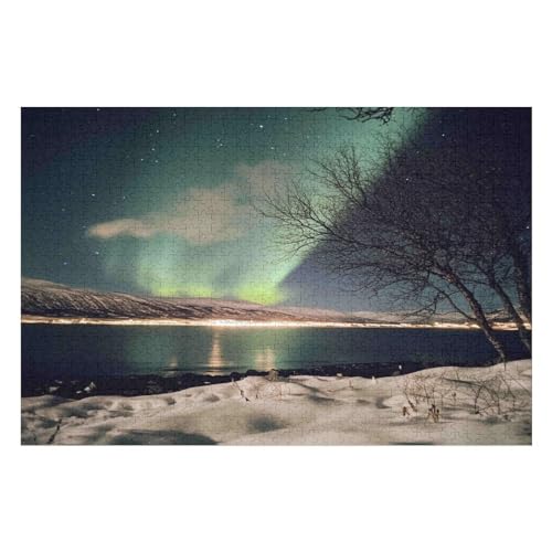 Puzzle Für Erwachsene, 2000 Teile Northern Lights in NorwayHerausforderung Tolle Geschenke Für Familien Passen Perfekt Zusammen 2000 PCS—70 * 100cm von GDFWB