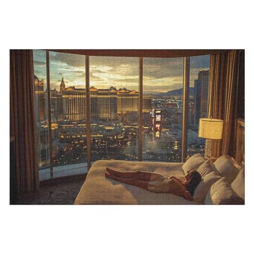 Puzzle Las Vegas 1000 Teile, Puzzle Für Erwachsene, Kinder, Jungen, Mädchen, Jugendliche 1000 PCS—38 * 26cm von GDFWB