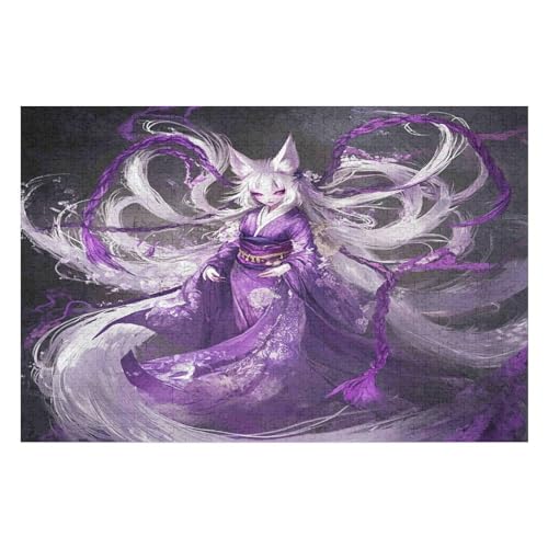 Puzzle Nine-Tailed Fox Demon 1000 Teile, Puzzle Für Erwachsene, Kinder, Jungen, Mädchen, Jugendliche 1000 PCS von GDFWB