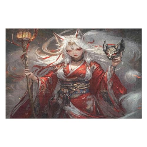 Puzzle Nine-Tailed Fox Demon 1000 Teile, Puzzle Für Erwachsene, Kinder, Jungen, Mädchen, Jugendliche 1000 PCS von GDFWB