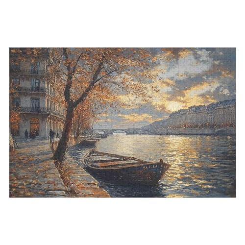 Puzzle Seine River 1000 Teile, Puzzle Für Erwachsene, Kinder, Jungen, Mädchen, Jugendliche 1000 PCS 75 * 50cm von GDFWB