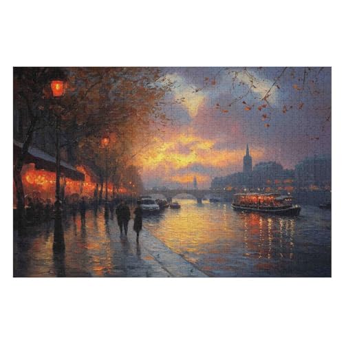 Puzzle Seine River 1000 Teile, Puzzle Für Erwachsene, Kinder, Jungen, Mädchen, Jugendliche 1000 PCS 75 * 50cm von GDFWB