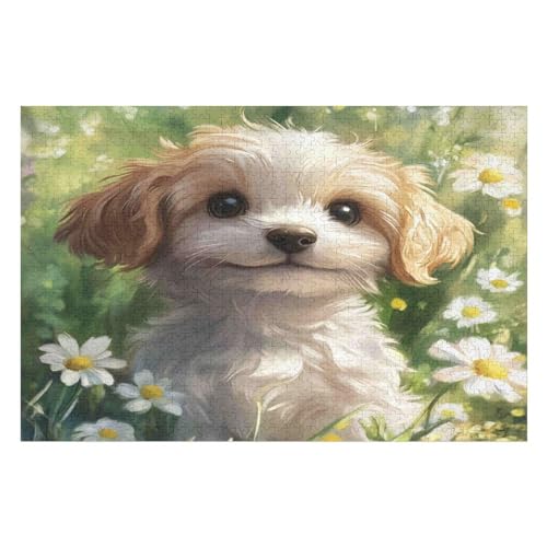 Puzzle Weihnachten -Dog, Weihnachtspuzzle, Puzzle Geschenk Dekorationen, Puzzlegröße 1000 PCS von GDFWB