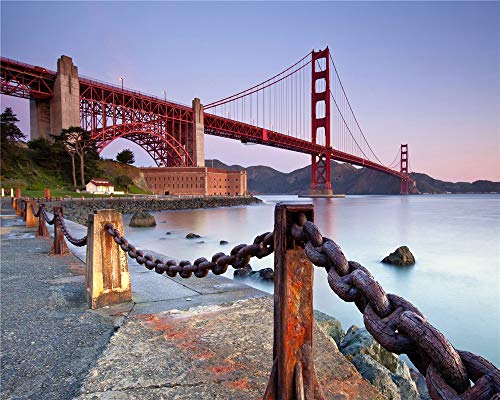 Puzzle für Erwachsene, 1000 Teile, Golden Gate Bridge, San Francisco, Holzpuzzlespiel. Entdecken Sie Kreativität und Problemlösung. 75 x 50 cm von GDFWB