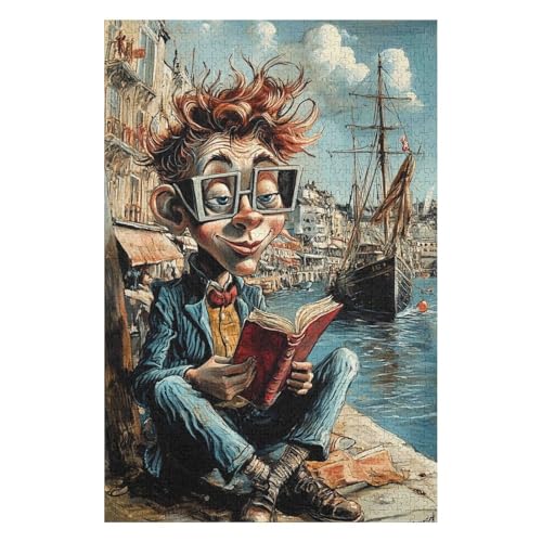 Puzzle für Erwachsene, 1000 Teile, lesender Junge, Lernspiel, Herausforderung, Spielzeug, Puzzles für Erwachsene und Kinder-50x70cm Puzzle für Erwachsene, 1000 Teile, lesender Junge, Lernspiel, Herausforderung, Spielzeug, Puzzles für Erwachsene und Kinder-50x70cm von GDFWB