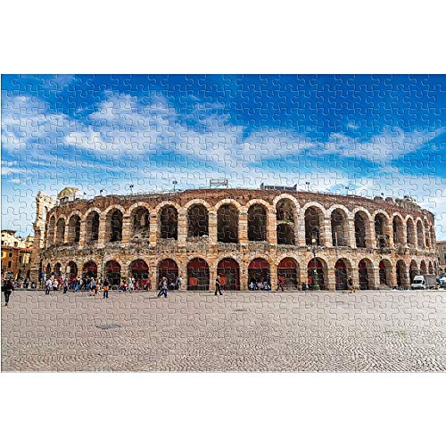 Puzzle für Erwachsene, 500 Teile, Verona Arena Puzzle für Erwachsene, 500 Landschaften, Lernspielzeug, DIY-Geschenk, lustiges Spiel, 52 x 38 cm von GDFWB