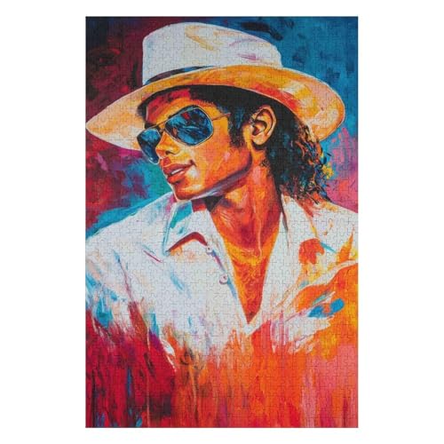 Puzzle für Erwachsene MJ Rocksänger 1500 Teile für und Kinder ab 12 Jahren Kartonpuzzle Tolles Geschenk für-57x87cm Puzzle für Erwachsene MJ Rocksänger 1500 Teile für und Kinder ab 12 Jahren Kartonpuzzle Tolles Geschenk für-57x87cm von GDFWB