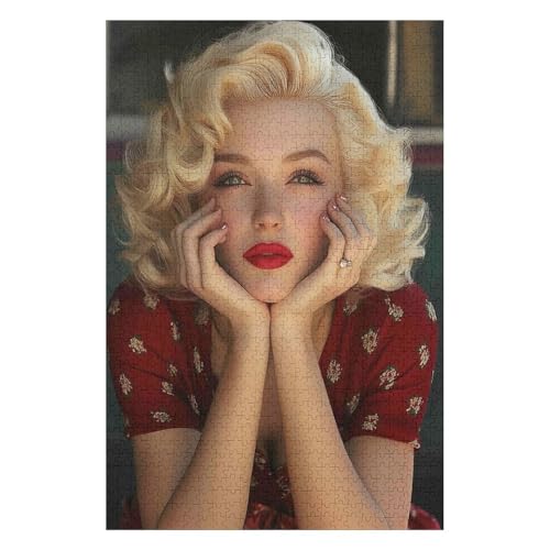 Puzzle für Erwachsene Marilyn Monroe 1000 Teile für Erwachsene und Kinder ab Jahren Kartonpuzzle Lernspiele Heimdekoration-38x52cm Puzzle für Erwachsene Marilyn Monroe 1000 Teile für Erwachsene und Kinder ab Jahren Kartonpuzzle Lernspiele Heimdekoration-38x52cm von GDFWB