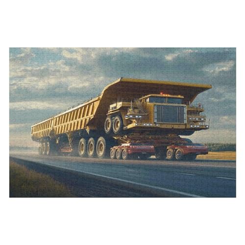 PuzzleBig Truck Holzpuzzle, Lernagame, Schwierige Herausforderung, Puzzle Für Kinder Und Erwachsene, 1000 PCS-38 * 52cm von GDFWB