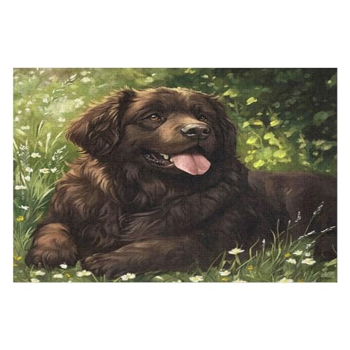 PuzzleDog Tibetan Mastiff Holzpuzzle, Lernagame, Schwierige Herausforderung, Puzzle Für Kinder Und Erwachsene, 1000 PCS 75 * 50cm von GDFWB