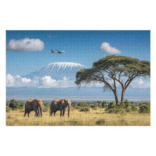 PuzzleMount Kilimanjaro Holzpuzzle, Lernagame, Schwierige Herausforderung, Puzzle Für Kinder Und Erwachsene, 1000 PCS von GDFWB