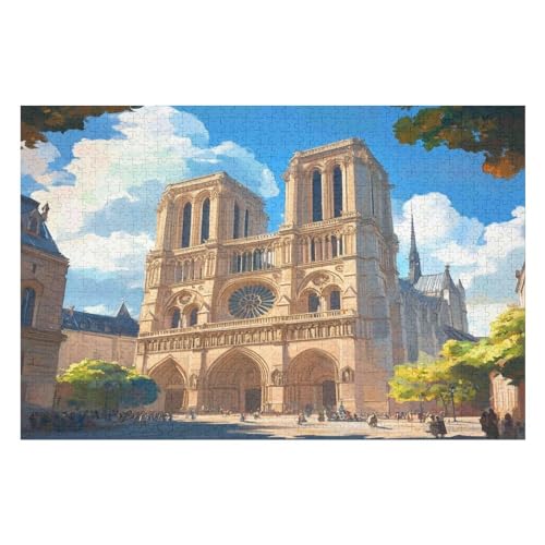 PuzzleNotre Dame De Paris Holzpuzzle, Lernagame, Schwierige Herausforderung, Puzzle Für Kinder Und Erwachsene, 1000 PCS von GDFWB