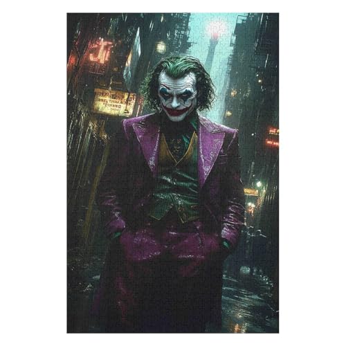 PuzzlePieces Villain Smoking Joker Holzpuzzle, Schwierige Herausforderung, Puzzle Für Kinder Und Erwachsene7Z227c50x70cm von GDFWB