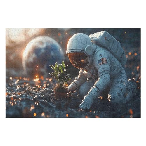 PuzzlePlanting on The Moon Holzpuzzle, Lernagame, Schwierige Herausforderung, Puzzle Für Kinder Und Erwachsene, 1000 PCS38*52cm von GDFWB