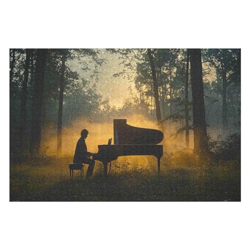 PuzzlePlaying The Piano Holzpuzzle, Lernagame, Schwierige Herausforderung, Puzzle Für Kinder Und Erwachsene, 1000 PCS26*38cm von GDFWB