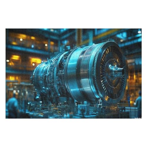 PuzzlePower Turbines Holzpuzzle, Lernagame, Schwierige Herausforderung, Puzzle Für Kinder Und Erwachsene, 1000 PCS50*70cm von GDFWB