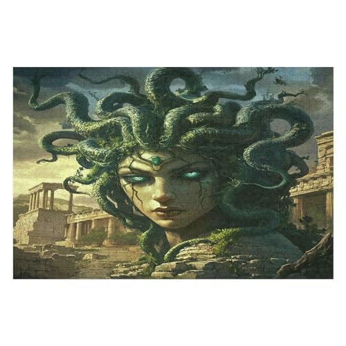 PuzzleQueen Medusa Holzpuzzle, Lernagame, Schwierige Herausforderung, Puzzle Für Kinder Und Erwachsene, 1000 PCS von GDFWB