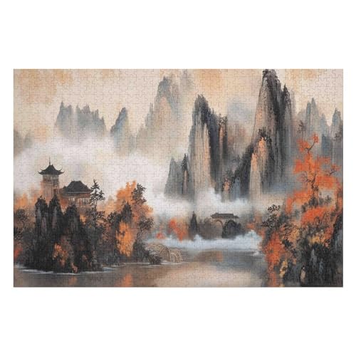 PuzzleStrange Landscape Holzpuzzle, Lernagame, Schwierige Herausforderung, Puzzle Für Kinder Und Erwachsene, 1000 PCS 26 * 38cm von GDFWB