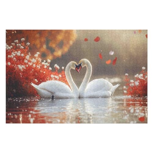 PuzzleSwan Holzpuzzle, Lernagame, Schwierige Herausforderung, Puzzle Für Kinder Und Erwachsene, 1000 PCS 26 * 38cm von GDFWB