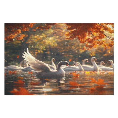 PuzzleSwan Holzpuzzle, Lernagame, Schwierige Herausforderung, Puzzle Für Kinder Und Erwachsene, 1000 PCS 26 * 38cm von GDFWB