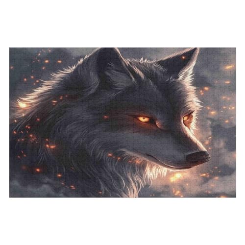 PuzzleWolf Holzpuzzle, Lernagame, Schwierige Herausforderung, Puzzle Für Kinder Und Erwachsene, 300 PCS 38 * 26cm von GDFWB