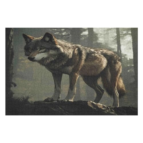 PuzzleWolf Holzpuzzle, Lernagame, Schwierige Herausforderung, Puzzle Für Kinder Und Erwachsene, 300 PCS 38 * 26cm von GDFWB