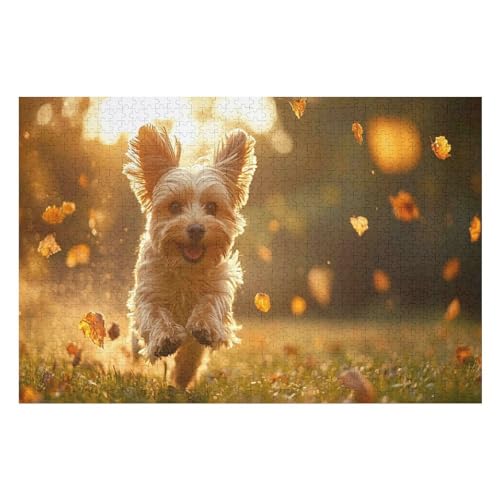 PuzzleYorkshire Terrier Holzpuzzle, Lernagame, Schwierige Herausforderung, Puzzle Für Kinder Und Erwachsene, 1000 PCS 38 * 52cm von GDFWB