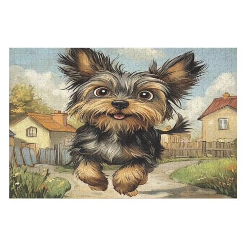 PuzzleYorkshire Terrier Holzpuzzle, Lernagame, Schwierige Herausforderung, Puzzle Für Kinder Und Erwachsene, 1000 PCS 50 * 70cm von GDFWB