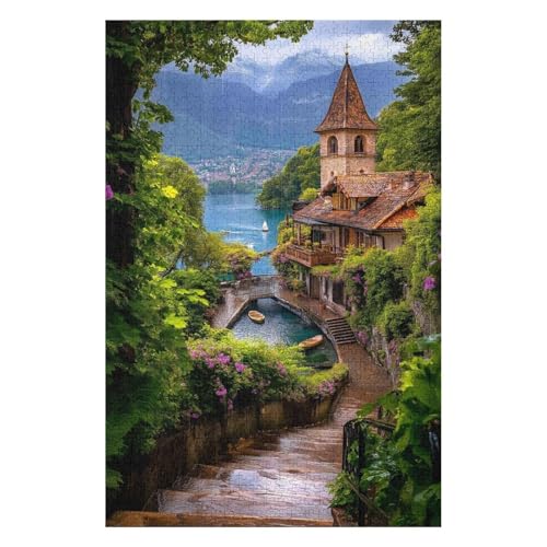 Puzzles 1000 Teile für Erwachsene, Liebhaberdorf, Comer See, Lernspiel, Herausforderungsspielzeug, 1000 Teile Puzzles für Erwachsene und Kinder-38x52cm Puzzles 1000 Teile für Erwachsene, Liebhaberdorf, Comer See, Lernspiel, Herausforderungsspielzeug, 1000 Teile Puzzles für Erwachsene und Kinder-38x52cm von GDFWB