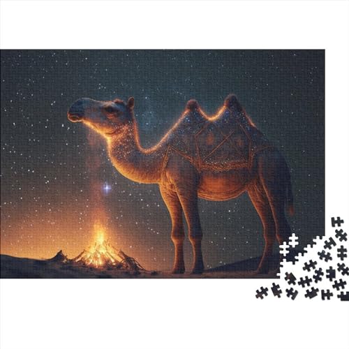 Puzzles for Adults, Animal Camel Puzzles for Adults, 1000 Pieces, Round Puzzle, Learning Puzzle, Family Game, 75 * 50cmD8T442K von GDFWB