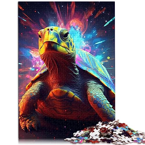 Puzzles for Adults, Colourful Turtle Puzzles for Adults, 1000 Piece Wooden Puzzle, Suitable for Adults and Children Over 12 Years, Challenging, Size: （75 * 50cm） von GDFWB