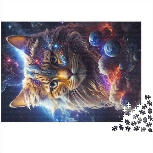 Puzzles for Adults Fantastic Cat 300 Puzzles Jigsaw Puzzles for Adults Puzzles Wood Puzzles Best Gift for Adults and 300pcs 38 * 26cm von GDFWB